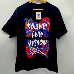 TANGO HOTEL SOUND AND VISION GRAPHIC PRINT MENS SIZE LARGE BLACK T-SHIRT NEW